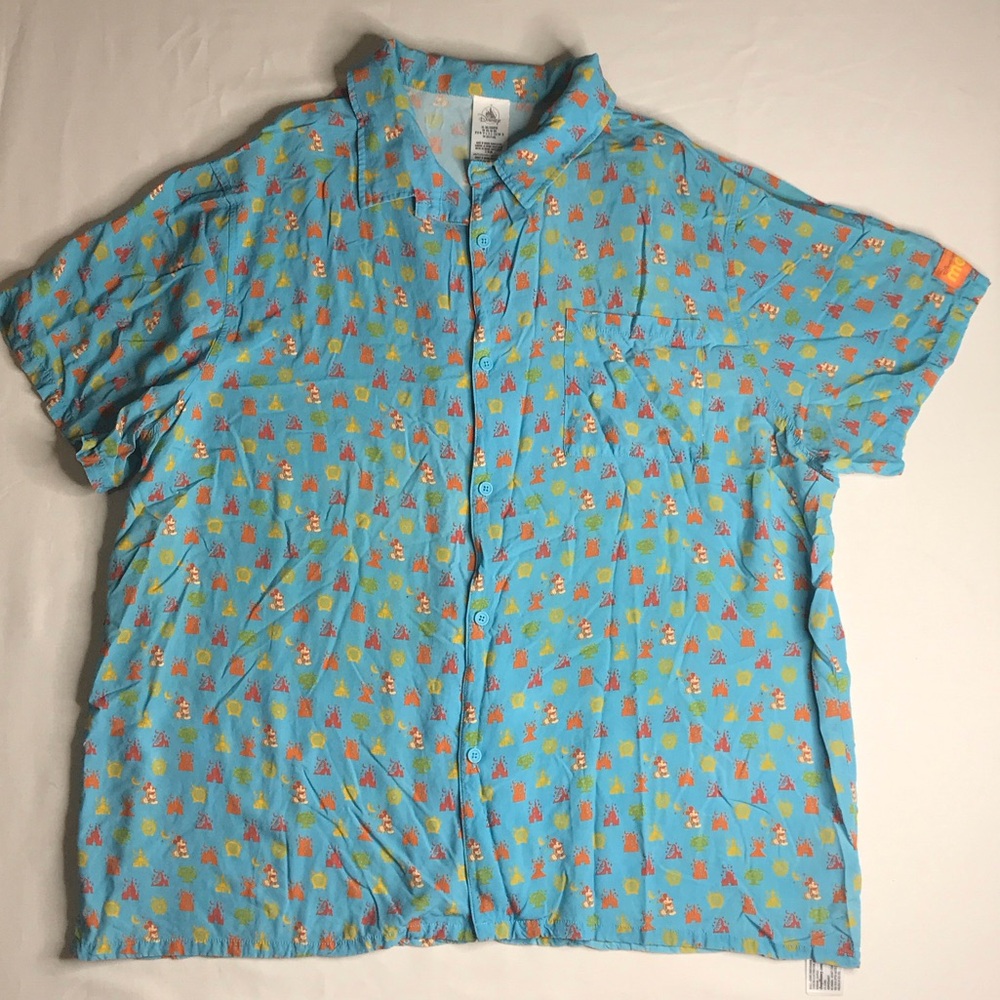 Disney Vacation Club Exclusive Button Down Patterned Men's Shirt 3XL
